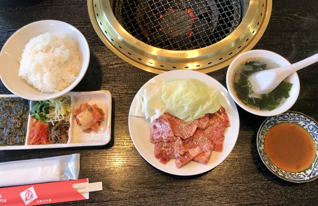 都城市の焼肉屋ありまんのランチメニュー