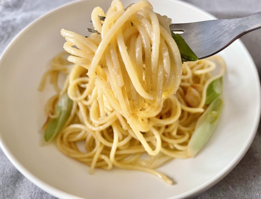 かにみそバーニャカウダを使ったパスタ